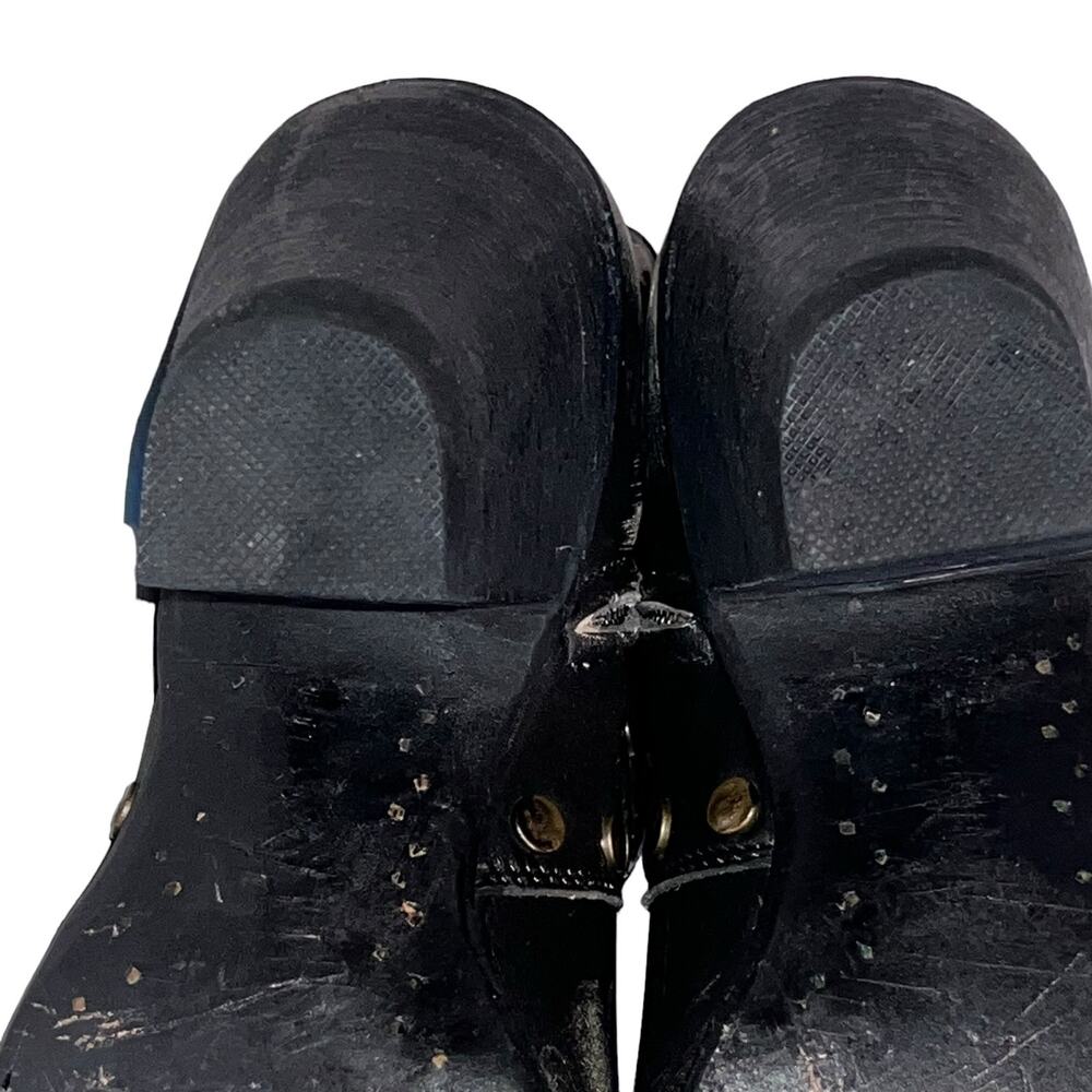 OG by Old Gringo Studded Distressed Harness Boot Bootie  Leather 3" Heel Black 8 - Picture 14 of 16